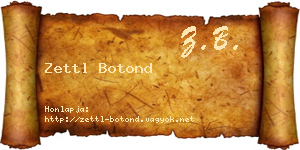 Zettl Botond névjegykártya